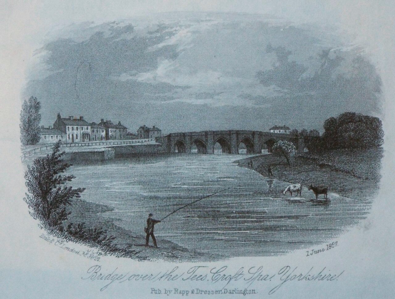 Steel Vignette - Bridge over the Tees, Croft Spa, Yorkshire. - Rock